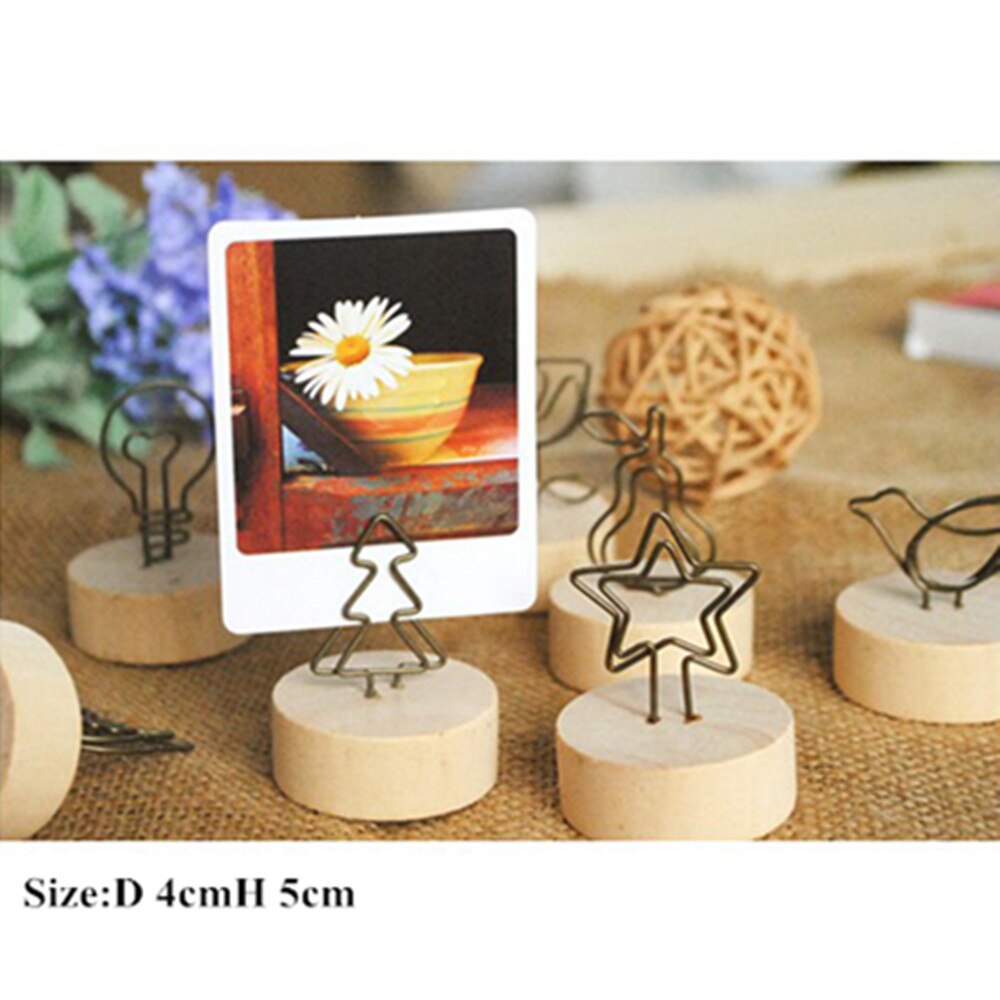 Bricolage artisanat en bois original bois fer pince porte-notes porte-cartes de visite décoration de la maison bricolage accessoire fait main