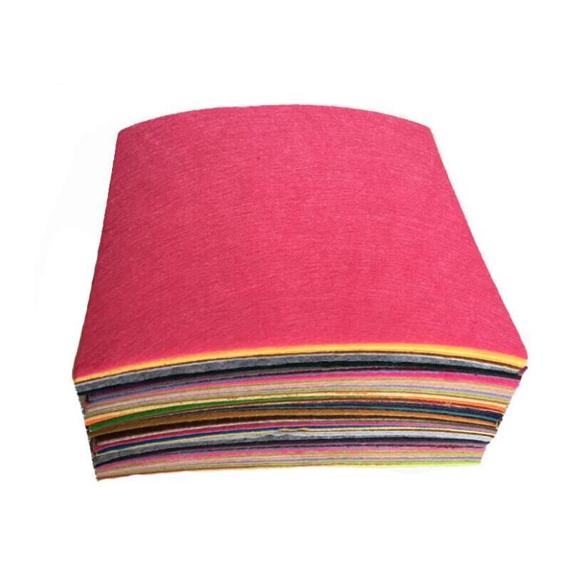 40Pcs/lot handmade felt fabric 15x15cm DIY Toys Colorful Manual Felt Cloth Polyester Square Hand Craft feltro