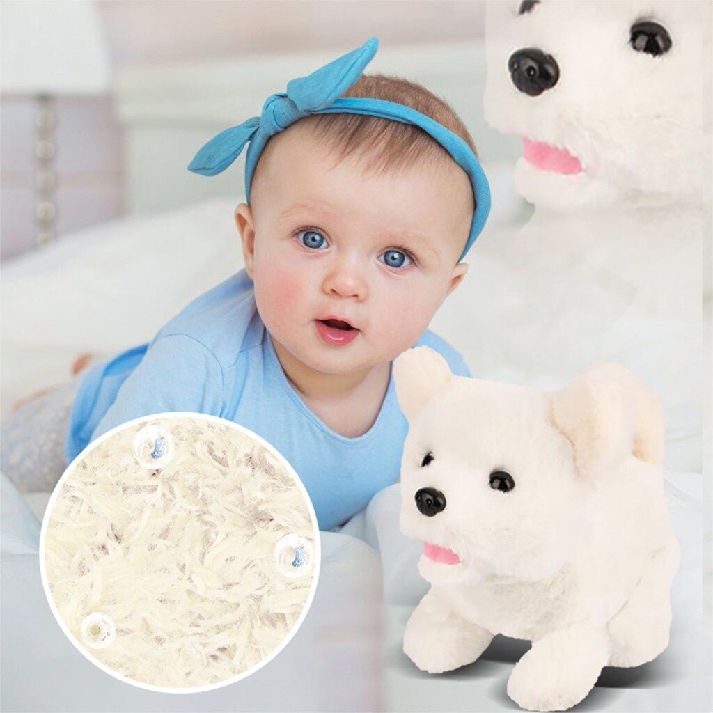 Kawaii Puppy Gevulde Hond Speelgoed Smart Kan Worden Genoemd Lopen Elektrische Knuffel Teddy Robot Hond Kinderen Speelgoed Kerst