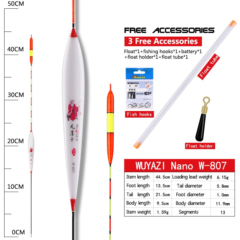 The Floating Old Man Floating Myopia Eye-catching Bold Tail Floating Fishing Buoy Crucian Carp Large Fishing Gear Supplies: W807