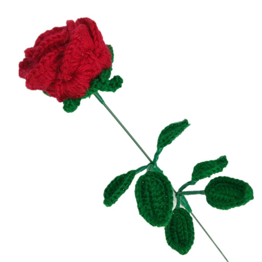 4 pieces/Lot Artificial flower Decoration Finished Yarn Manual DIY Crochet Thread Knit Valentine Girlfriends