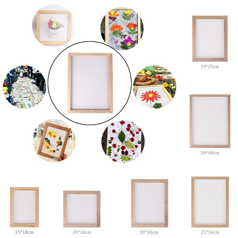 Paper Making Mould Screen Traditional Diy Craft Wooden Papermaking Screen Frame Kids Children Diy Paper Craft Rectangular Mold