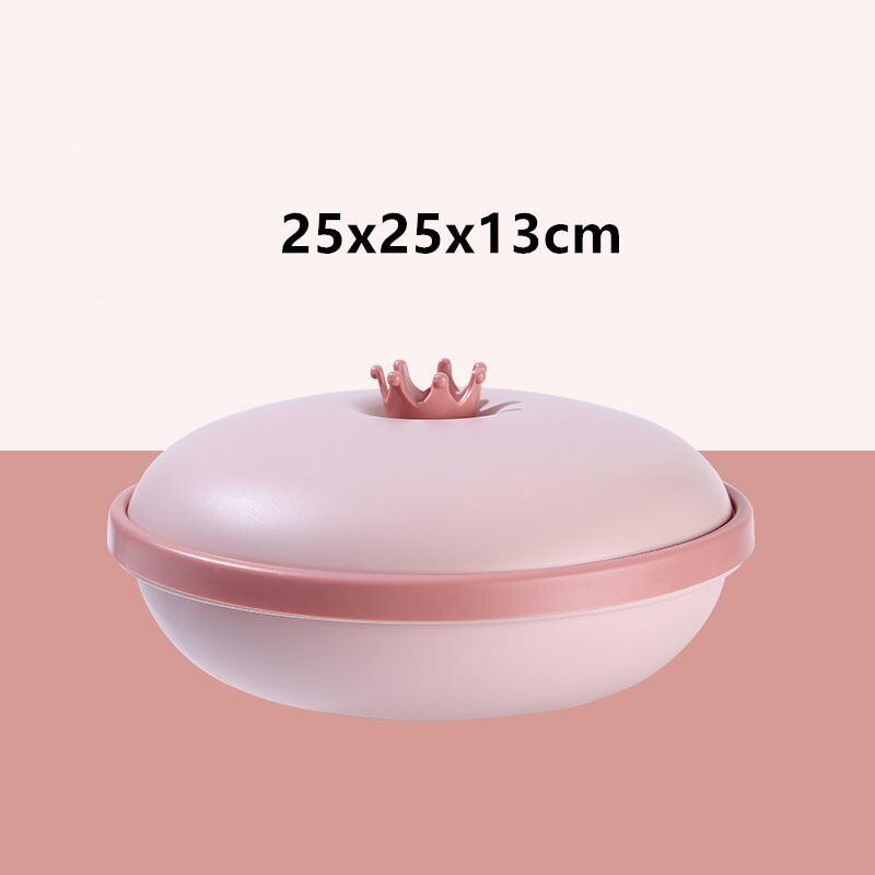 1 and 2 layer 5-Compartment Food Storage Tray Dried Fruit Snack Plate Appetizer Serving Platter for Party Candy Pastry Nuts Dish: pink 1