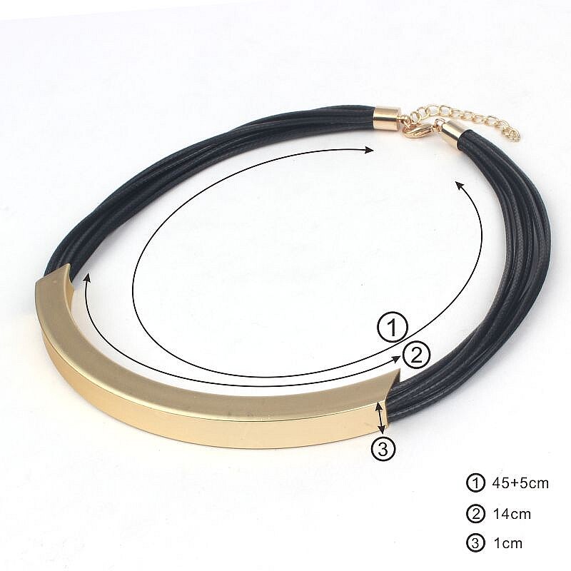 neue jahr Billiger Anhänger Halsband Schwarz Leder Kette ErkläSprosse Halsketten Schmuck Damen N0001