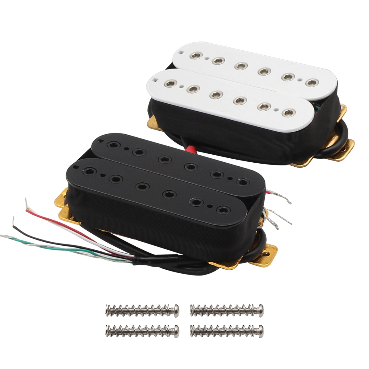 FLEOR 1PCS Electric Guitar Double Coil Humbucker Pickup Bridge/Neck Passive Pickup w/ Height Adjusting Screws Multi Colors
