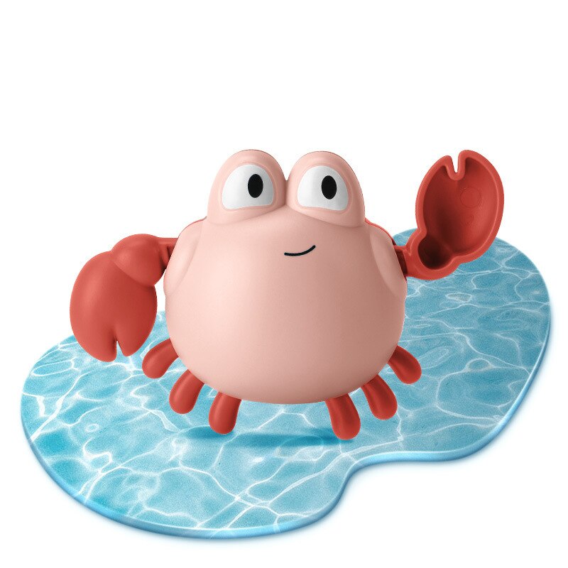 Cartoon Whale Baby Bath giocattoli Clockwork Dabbling Kids Shower giocattoli per bagno vasca da bagno piscina da spiaggia giocattolo d&#39;acqua per bambini: red crab-ST134M