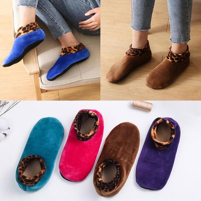 1 paire doux bas polaire chaussettes pantoufle pour hommes femmes hiver épaissir botte chaussette 10 couleurs élastique antidérapant intérieur sol chaussettes