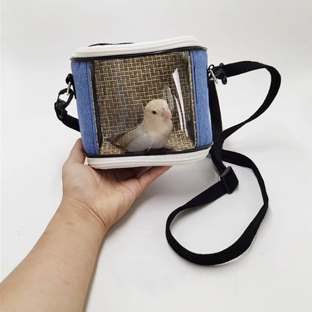 Cage de Transport d&#39;oiseaux de compagnie, sac de voyage Portable pour petits animaux, Transport de perroquets, écureuil léger et respirant, accessoires pour animaux de compagnie