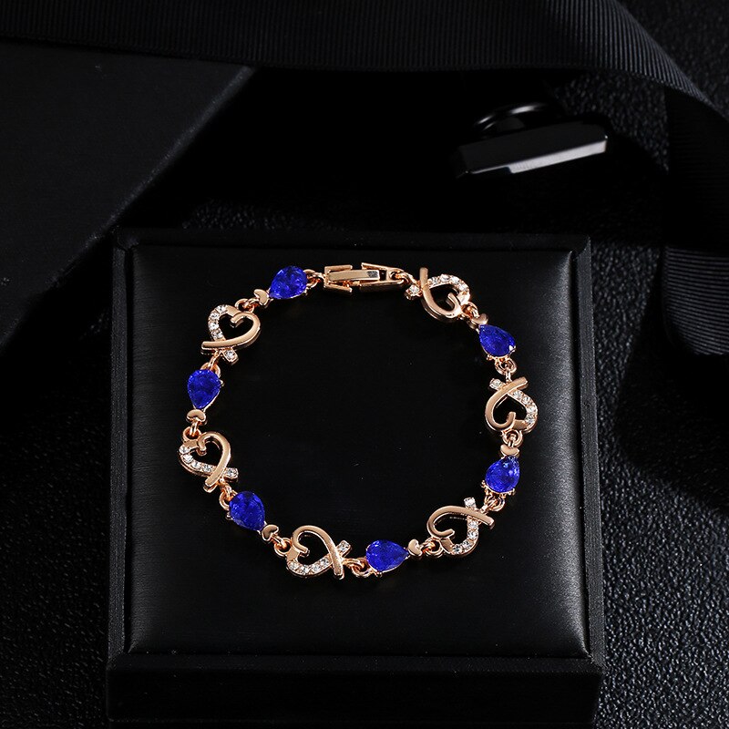 Koreaanse Versie Van Dames Liefde Armbanden Holle Prachtige Bloemen Zirkoon Meisje Armband Hartvormige Armband