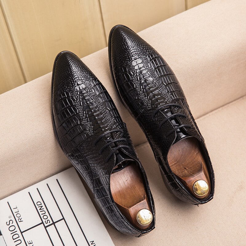 AIRAVATA hommes robe chaussures plates luxe hommes affaires Oxfords chaussures décontractées en cuir Derby chaussures