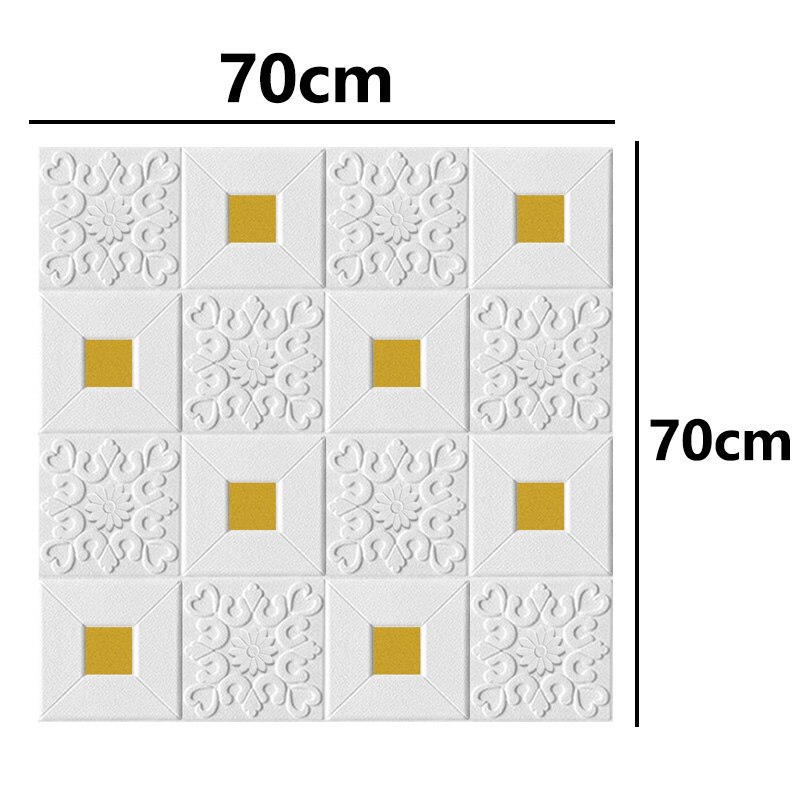 70*70cm 3d wallstickers takklistremerke takdekorasjon skumtapet vanntett gjør-det-selv tapet stuedekorasjon