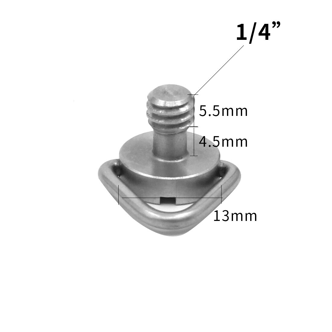 Bgning 1/4 Inch Folding D/V-Ring Camera Schroef Adapter Mount Schroef Voor Statief Ball Head Quick Release plaat Statief Accessoires: V-shaped handle