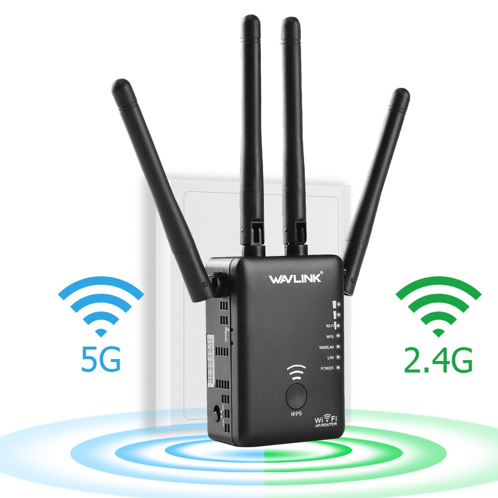 Wavlink Wifi Repeater 1200Mbps Draadloze Wifi Router/Extender Ap Netwerk Lange Bereik Wps Dual Band 2.4G & 5G Wifi Signaal Versterker