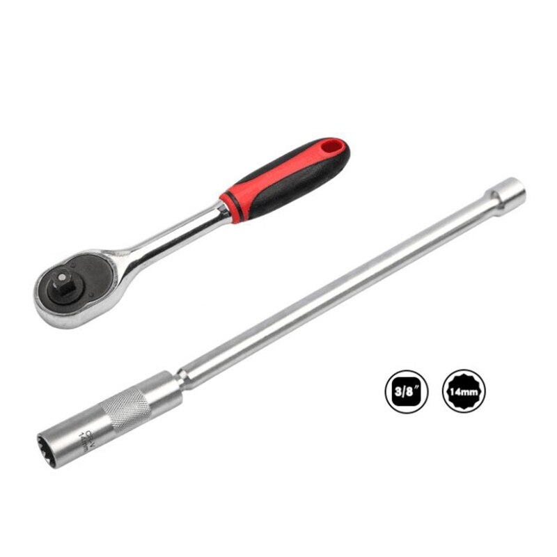 517A 3/8-inch Drive Magnetic Spark Plug Socket Set Universal Joint Removal Tool