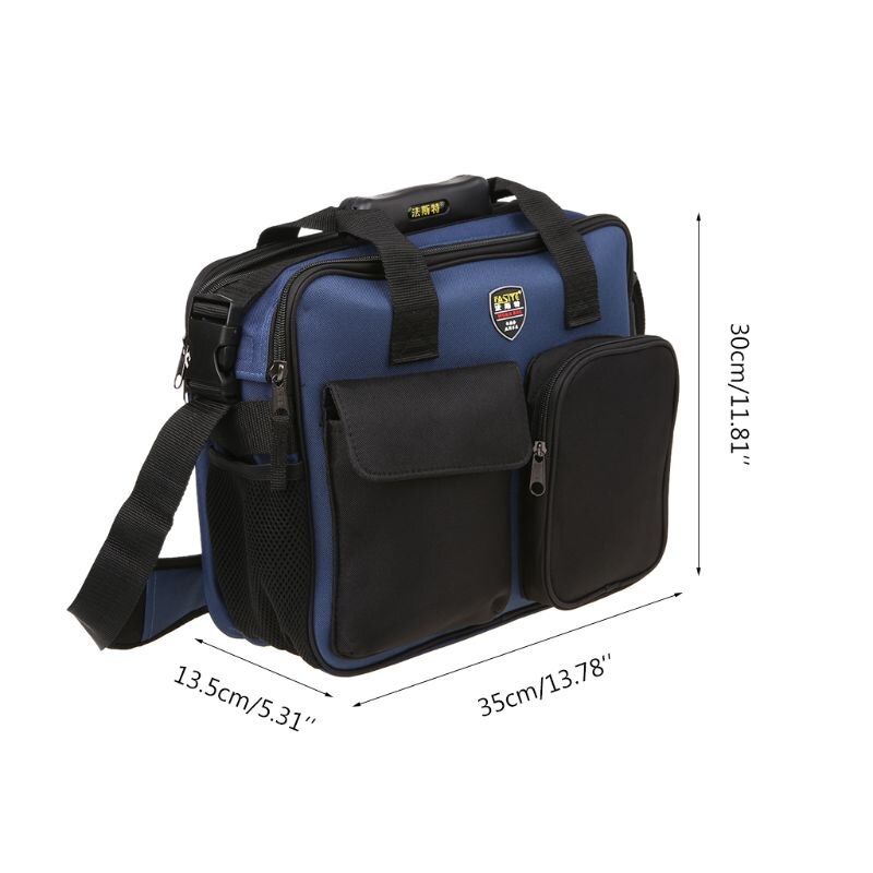 600D Kit d'outils de réparation sac à bandoulière Portable sac à main mallette de rangement pochette organisateur avec bande réfléchissante pour travailleur jardinage