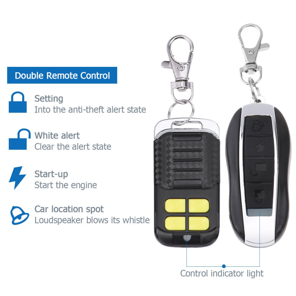 WINOMO 12v Universal- Motorrad Motorrad Rolle Anti Diebstahl Alarm System mit Doppel