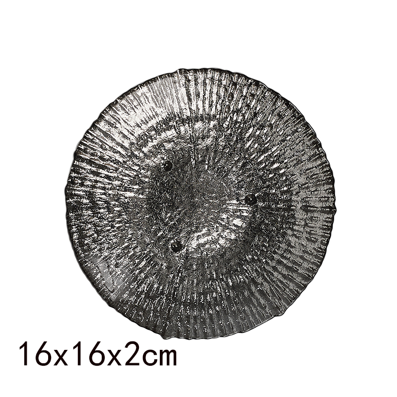 Chinese Style Model Room Restaurant Tableware Set Black And Gold Dining Table Display Set Embossed Flat Plate: 7