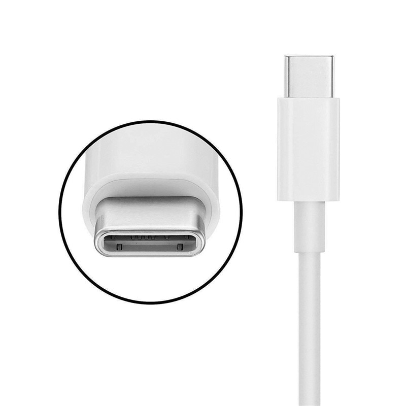! 2m usb-c tip c kabel ledning til apple iphone laptop macbook pro 18w 30w 61w 87w strømadapter oplader