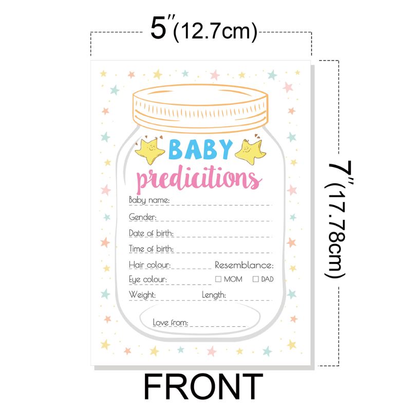 10 paket råd och förutsägelsekort för babyshower spel föräldrameddelande råd 24be