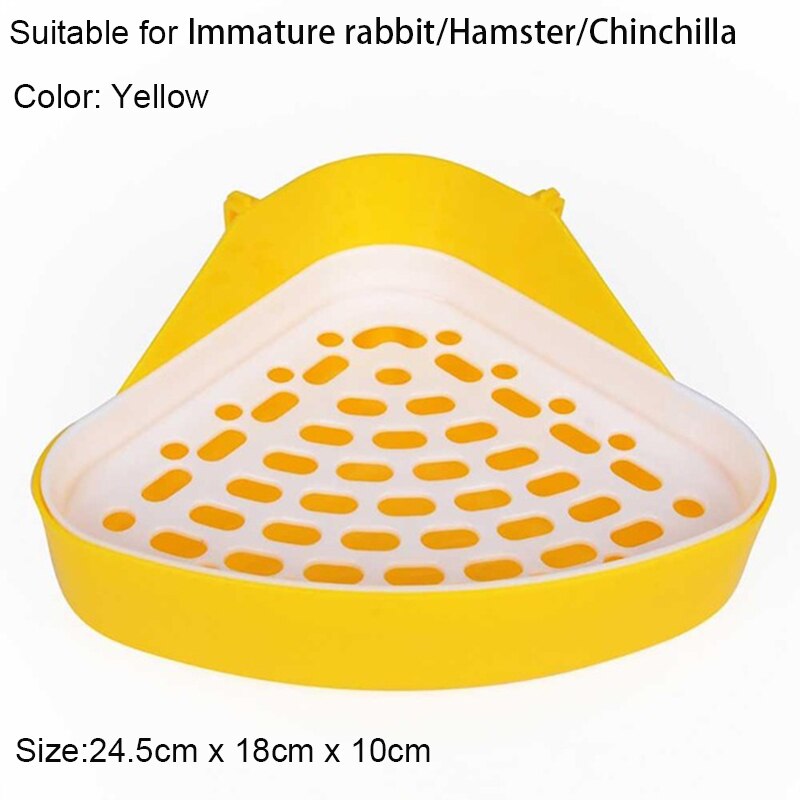 Bac à litière d'angle pour animaux domestiques, pour Hamster, chat, lapin, nettoyage, intérieur, formation pour petits animaux: 2-1
