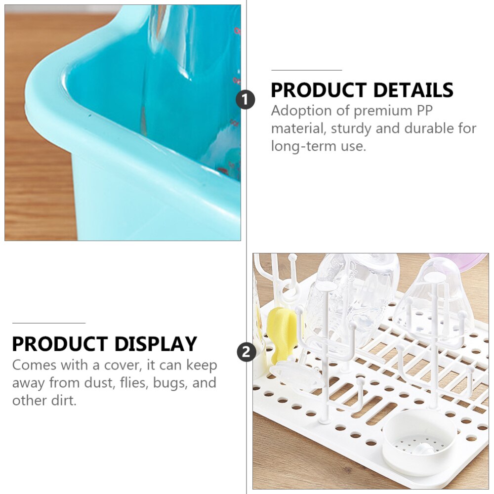 Babyflaskor torklåda spädbarn porslin förvaringslåda praktisk mjölkflaskställning