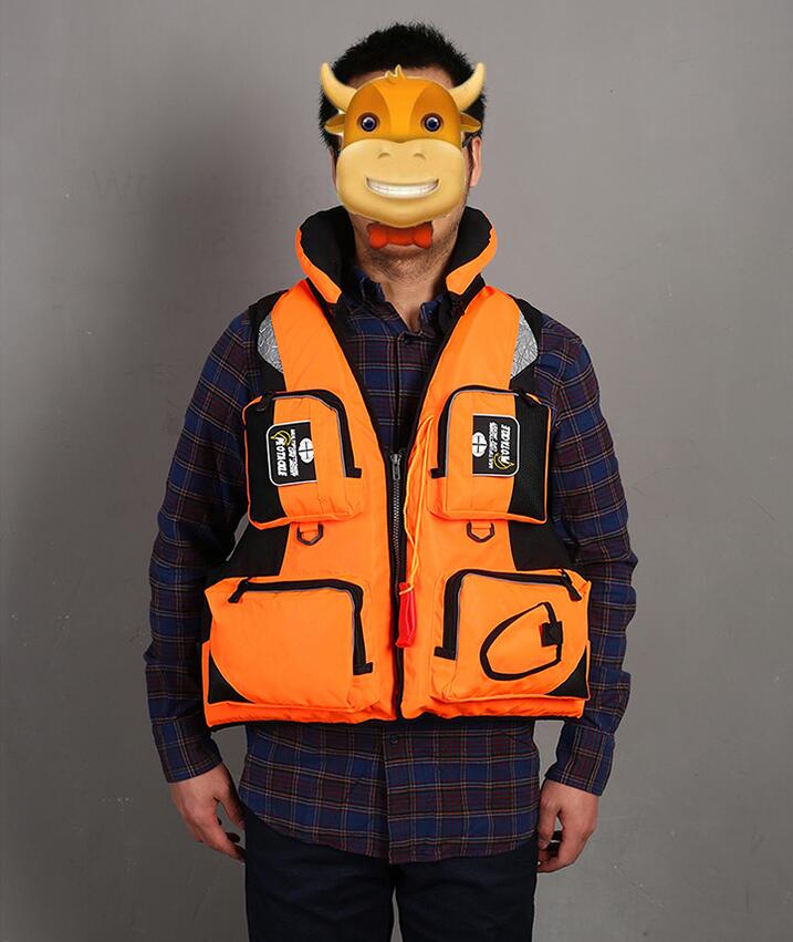 Adults Fishing life jackets large buoyancy multi-function portable marine fishing drifting fishing life vest