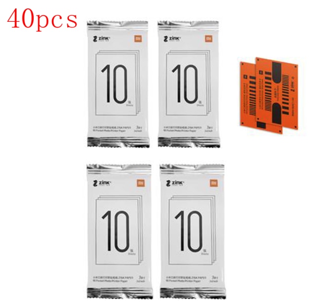 Originele Xiaomi Zink Pocket Printer Papier Zelfklevend Photo Print 10//50/100 Vellen Xiaomi 3-Inch Mini pocket Photo Printer: 40pc