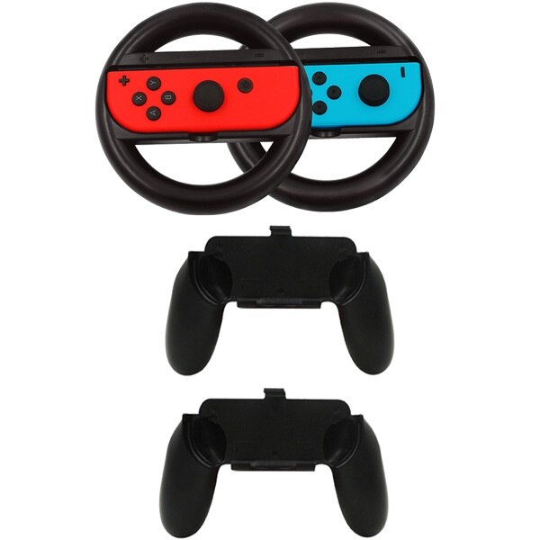 2 teile/los Controller Griffe Fall für Nintendoswitch Nintend Schalter Griff NS N-Schalter Spiel Konsole Zubehör: Set A Black