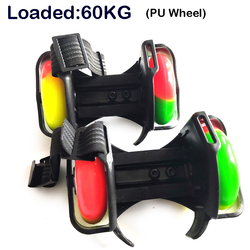 Kids Adult Flashing Roller Skating Shoes Small Whirlwind Pulley Flash Wheel heel Roller Skates Sports Roller skate Shoes: 60kg PU black