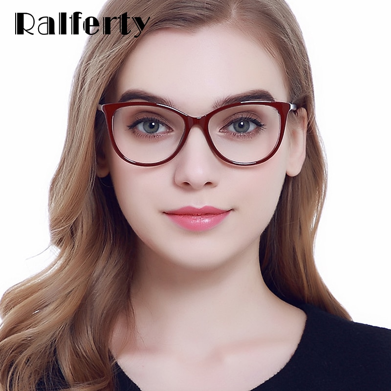 Ralferty Jahrgang Klar Brille Rahmen Frauen Transparente Gläser Brillen Optik Myopie Rezept Brillen lunette de vue F95169