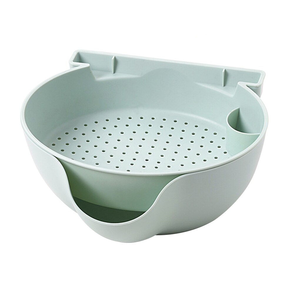 Lazy Snack Bowl Plastic Double Layers Snack Storage Box Bowl Fruit Plate Bowl With Drain Basket And Phone Holder
