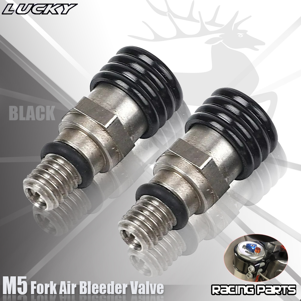 M5 Schraube Gabel Entlüfter Linderung Ventil Für Kawasaki Yamaha CR CRF YZ YZF WRF KX KXF RMZ 80 125 250 450 MX Moto-Cross Enduro: Schwarz