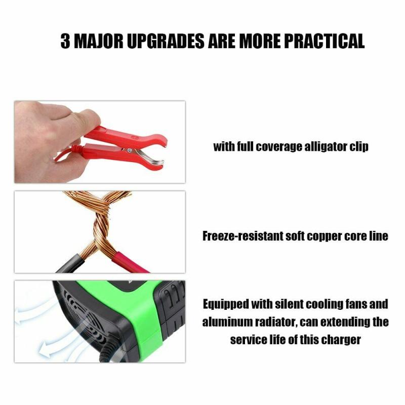 Full Automatic Car Battery Charger 12V 6A Intelligent Fast Power Charging Battery Charging Unit Digital LCD Display Battery