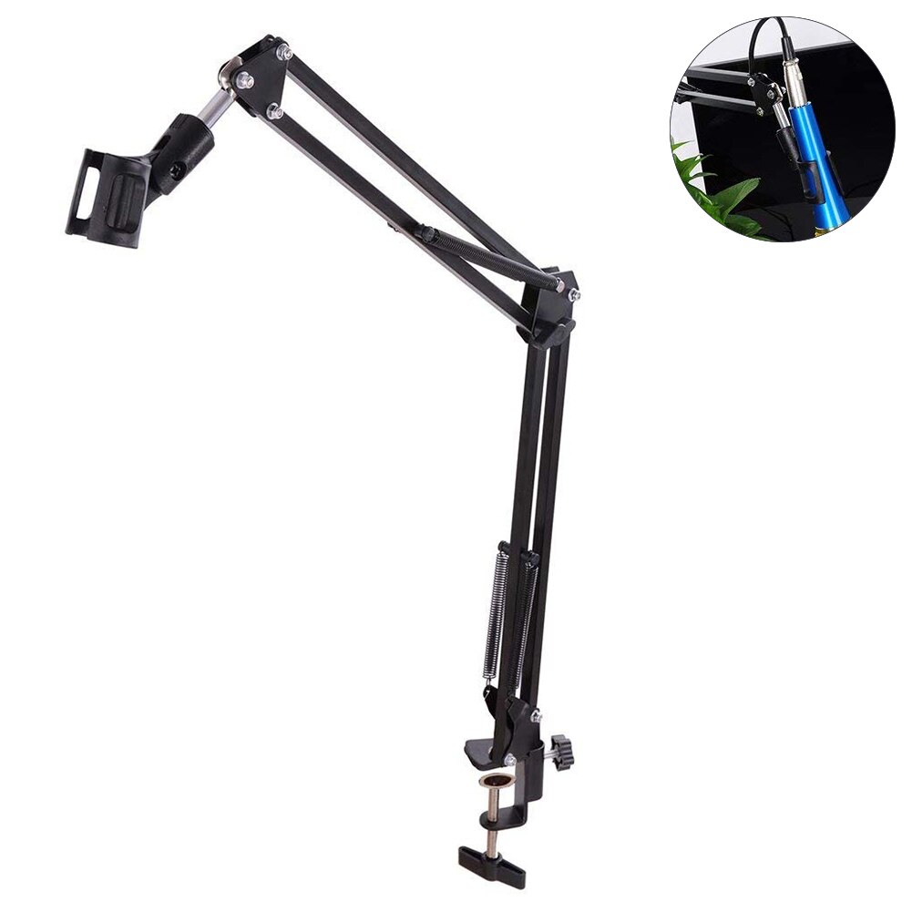 Studio Recording Home Universal With Clip Adjustable Microphone Arm Stand Office Clamp Table Mounting Holder