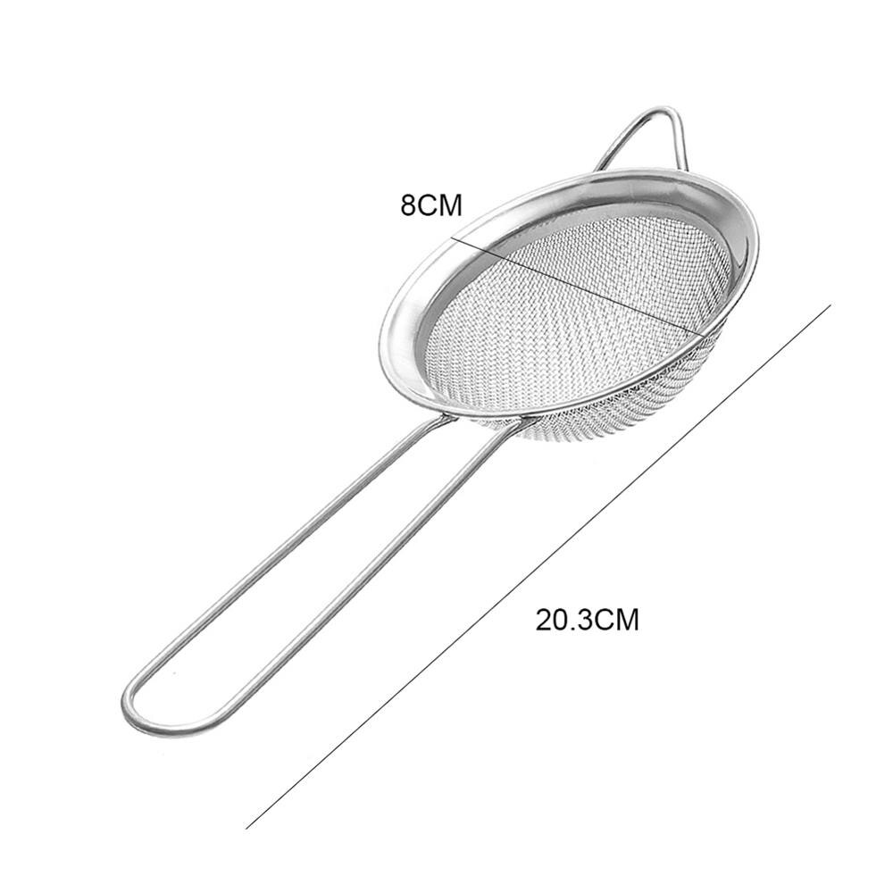 Roestvrijstalen Keuken Meel Handheld Screen Mesh Roestvrijstalen Vergiet Zeef Zeef: 8cm