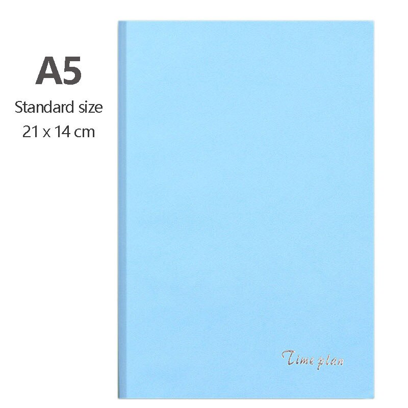 Mjukt läder daglig planering anteckningsbok skola & kontor anteckningsblock  a5/a6 200 sidor 80 gsm dagbok journal agenda leveranser brevpapper: Blå -a5