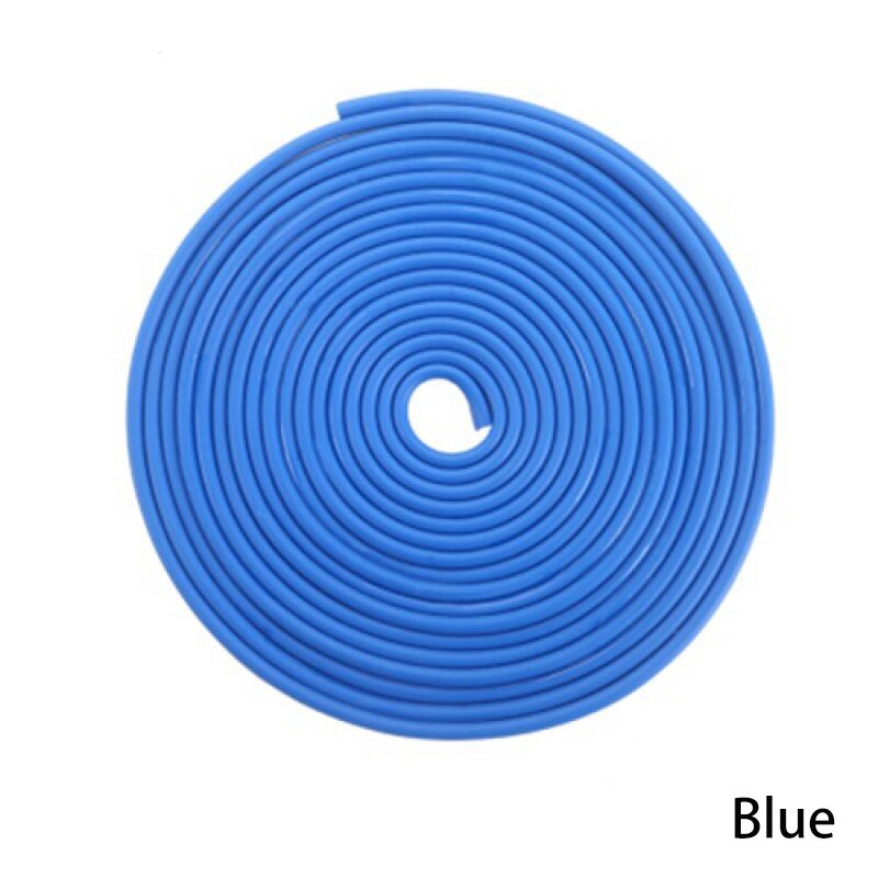 Tiras protectoras para bordes de goma para puerta de coche, molduras de puertas laterales, Protector de arañazos adhesivo para vehículo, 5M: Azul