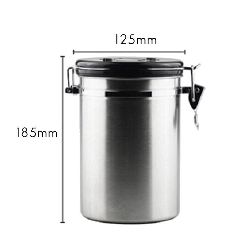 Coffee Storage Container Airtight Stainless Steel Coffee Canister Coffee Bean Container with Valve