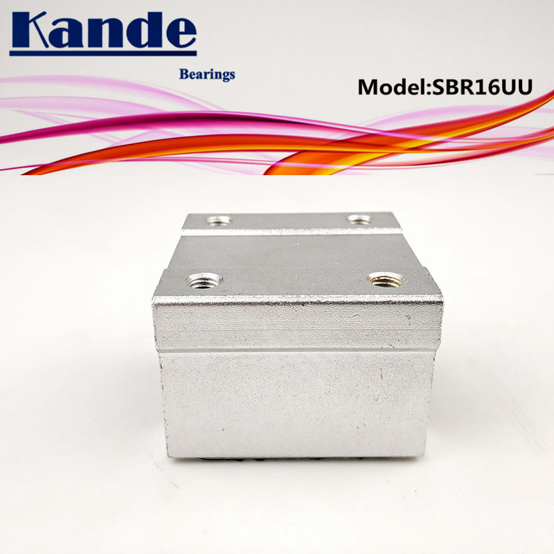 Rodamientos Kande 4 Uds SBR16UU SBR16 UU SBR16 rodamiento partes de bloque CNC diapositiva de 16mm de guía lineal SBR16 16mm SME16UU las PYME SBR