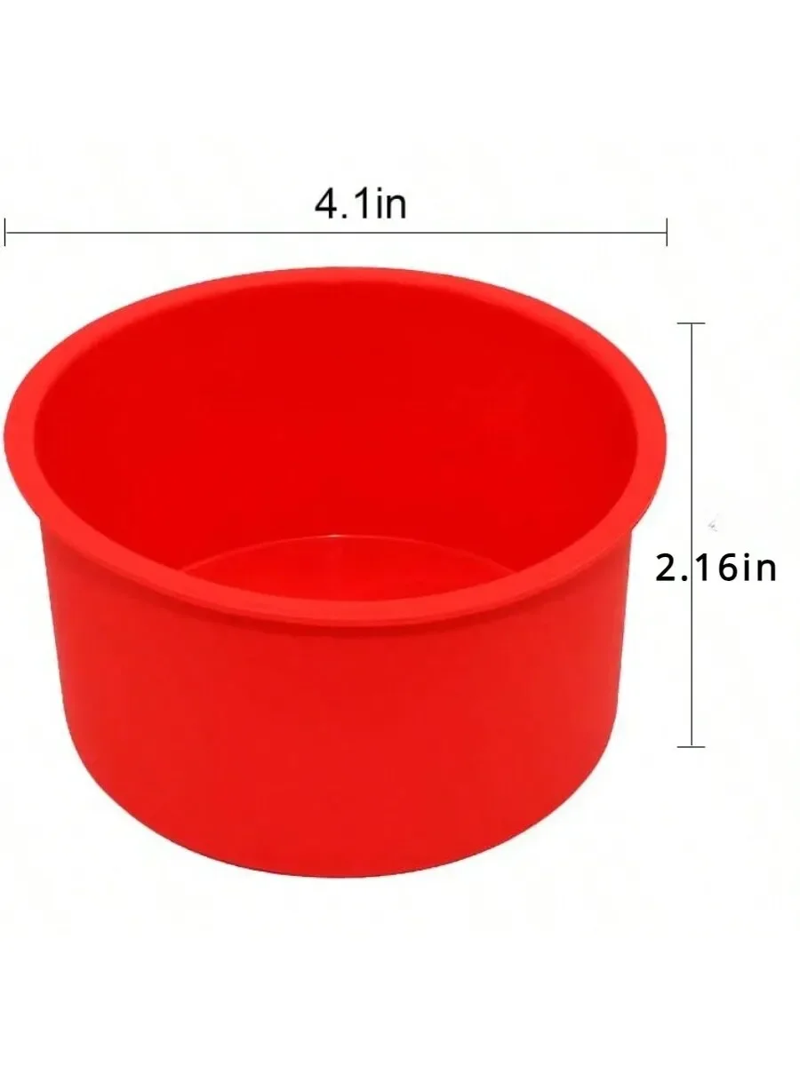 6 stk. silikone kageforme, 4 cm bakker, runde bageforme, køkken silikone nonstick bageforme, genanvendelige kageforme, bageværktøj