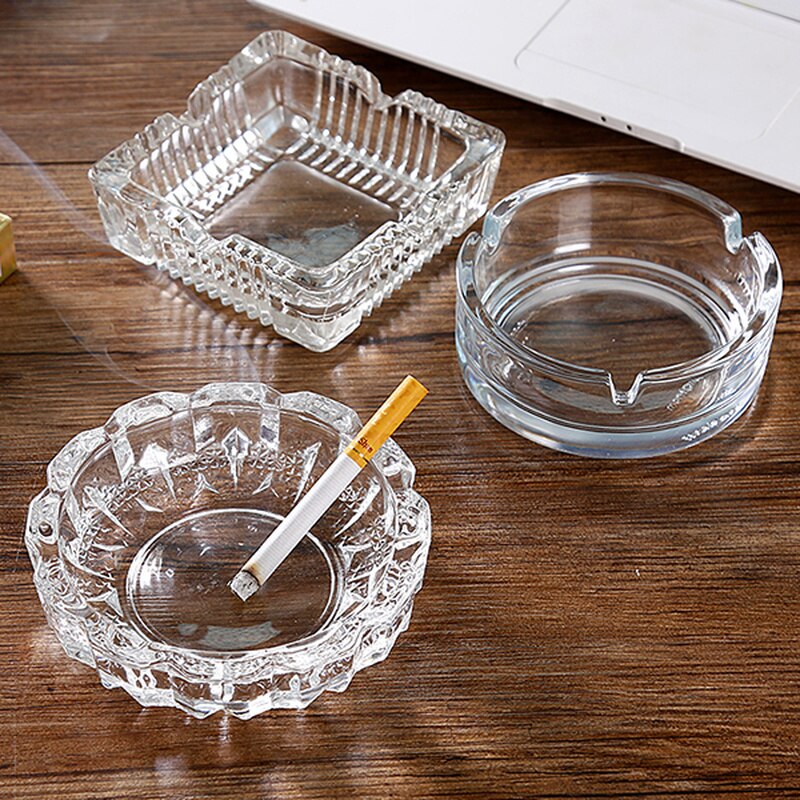 Household crystal glass ashtray personality trend bedroom living room small large ktv bar ashtray WJ605