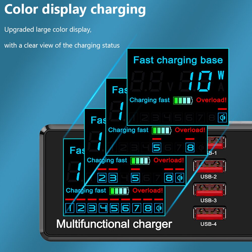 100W Draadloze Oplader Pd Snel Opladen Usb Lader Adapter Voor Iphone Fast Charger Charging Station Voor Xiaomi Huawei Samsung