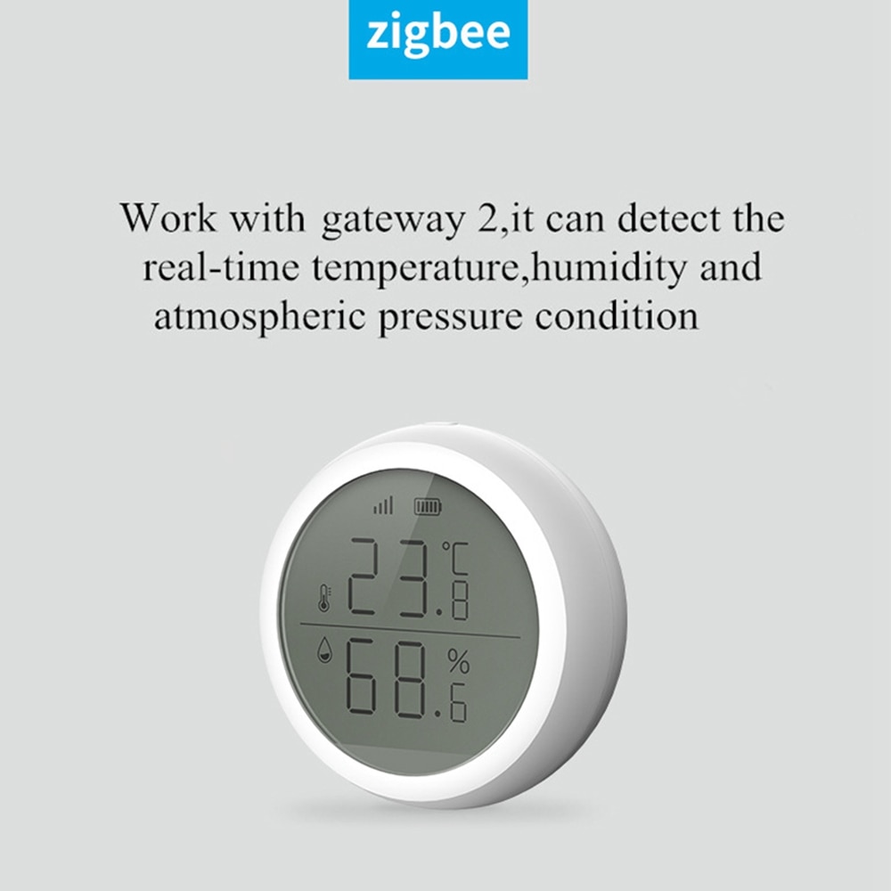 Angood zigbee-smart hem wifi trådlös temperatur värmedetektor app kontroll smart hem termometer temperatur fuktighetssensor