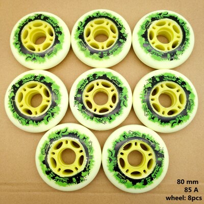 inline skate wheel 76MM 80 mm 85A: 80 mm
