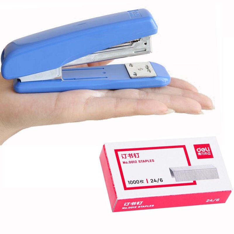 Standard stapler set with 1000 pcs 24/6 staples Paper binding tools Office stationery School Supplies papelaria G288