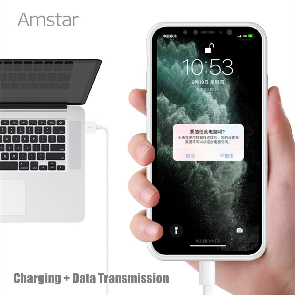 Amstar odporny na wstrząsy futerał na ładowarkę do iPhone 12 Pro Max 12 Mini Powerbank Case zewnętrzny zestaw do ładowania baterii