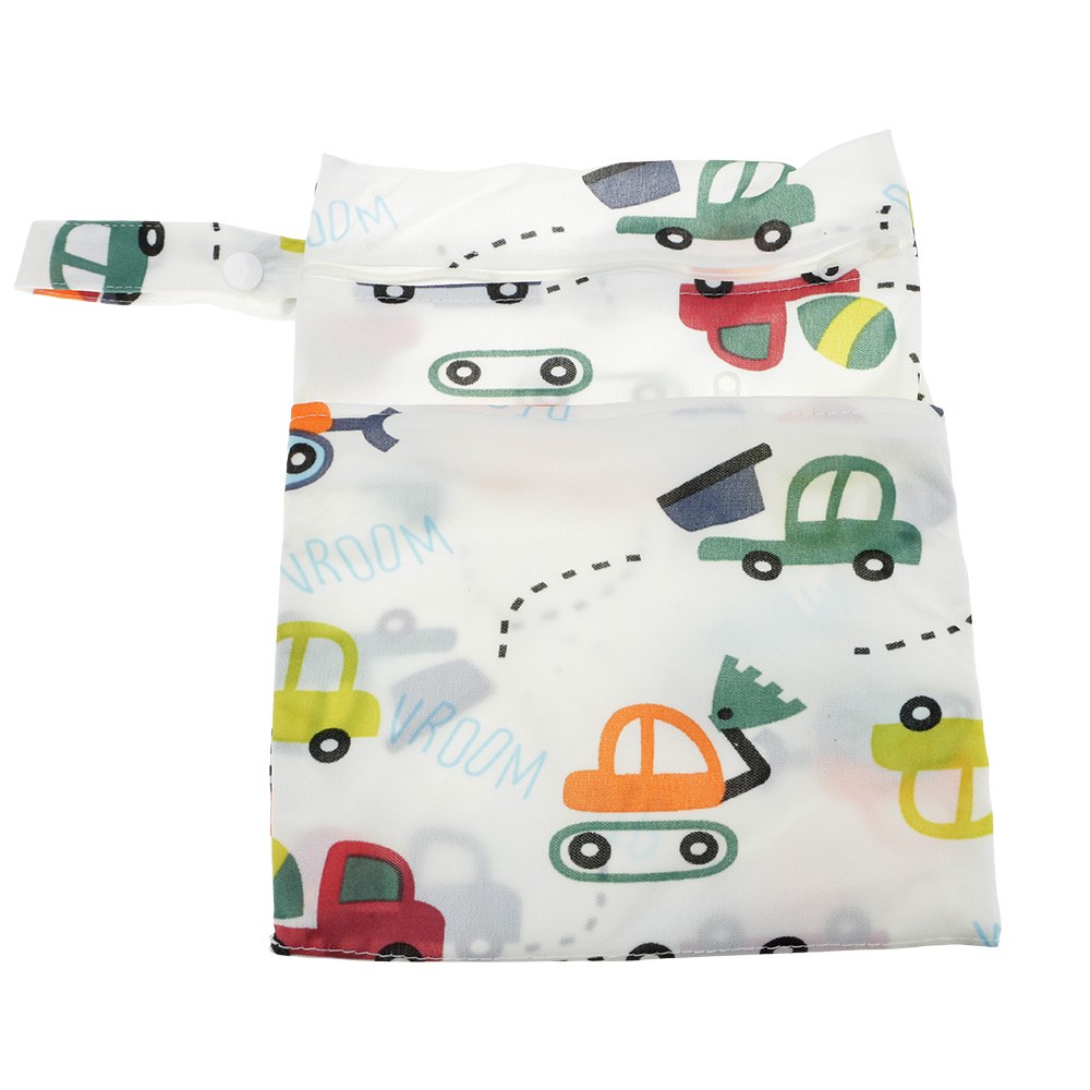 1 Pcs Diaper storage bag diaper bag washable baby 19.5*23.5 cm zipper deodorant practical: White