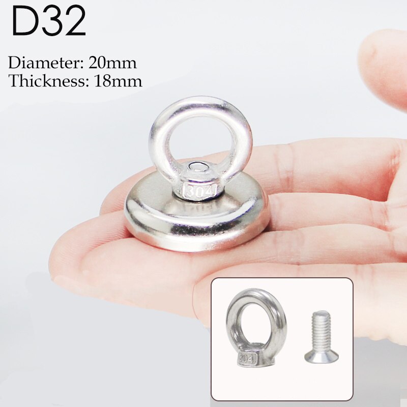 Strongest Permanent Powerful Magnetic Super Strong Magnet Pot Fishing Magnet Salvage Fishing Hook 9 Szie neodymium n52: 1