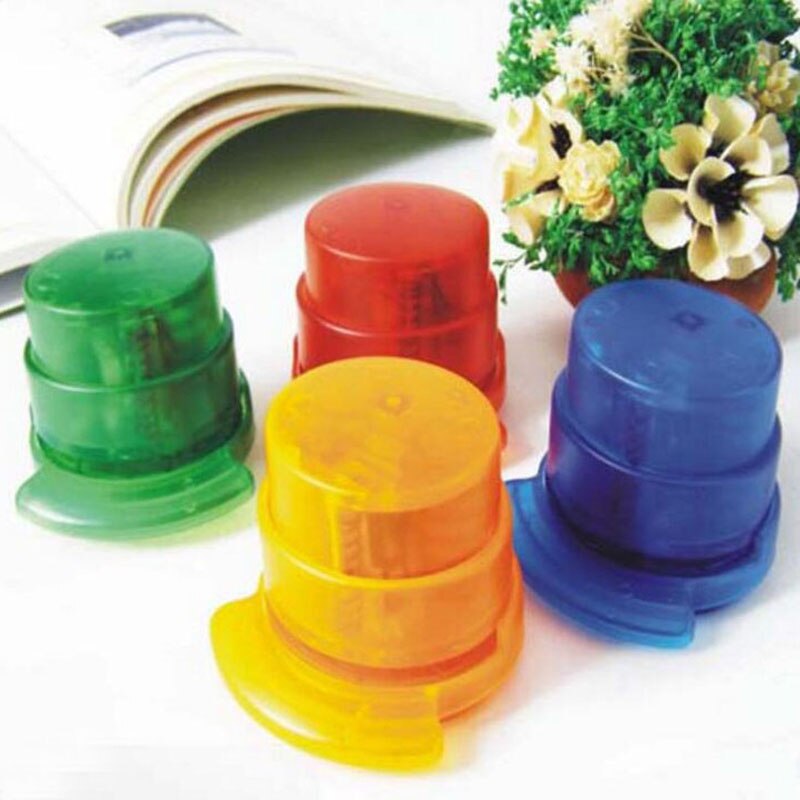 1 PC Eco ABS Plastic Staple Free Stapler , Novelty School And Office Stapler Without Staple , Staple-free Stapler