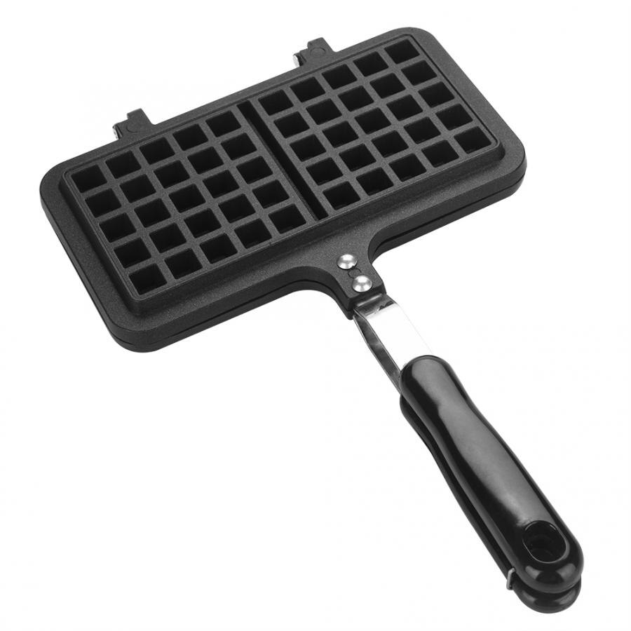 Non-Stick Waffle Maker Mold Dual Head Iron Waffle Baking Plate Home Kitchen Gas Pan Bubble Egg Cake Oven Breakfast Machine